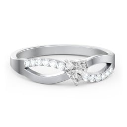 Split Shank Heart Promise Ring