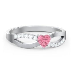 Split Shank Heart Promise Ring