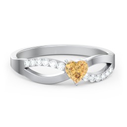 Split Shank Heart Promise Ring