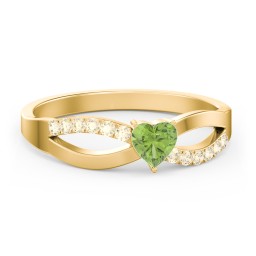 Split Shank Heart Promise Ring
