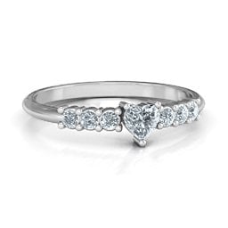 Beaming with Love Ring in 925 Sterling Silver with Cubic Zirconia
