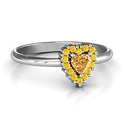 Heart with Halo Promise Ring