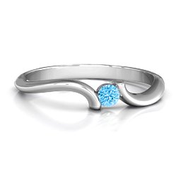 For Always Ring in 925 Sterling Silver with Blue Topaz
