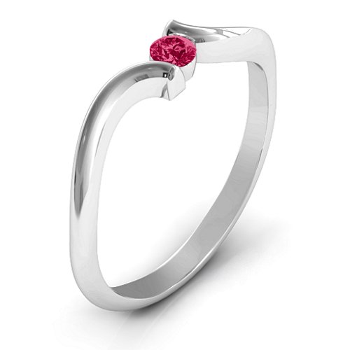 For Always Ring – Sterling Silver with Ruby