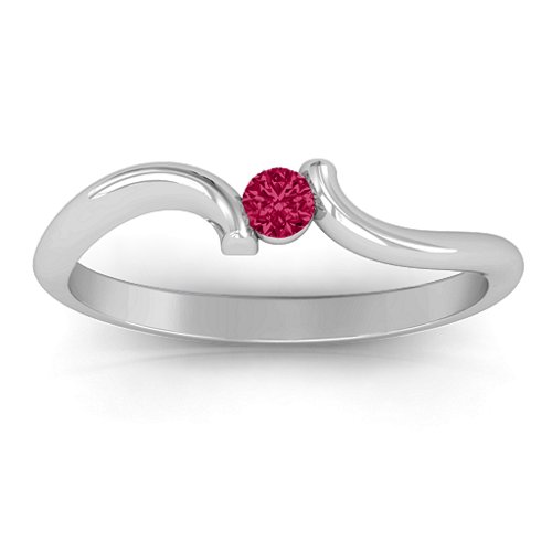 For Always Ring – Sterling Silver with Ruby