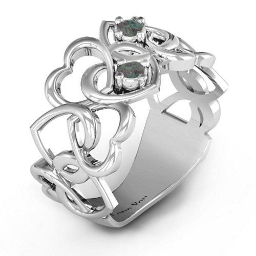 Your Heart and Mine Ring – Sterling Silver with Alexandrite