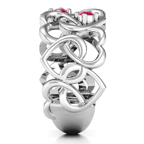 Your Heart and Mine Ring – Sterling Silver with Ruby