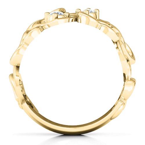 Your Heart and Mine Ring – 10K Yellow Gold with Cubic Zirconia