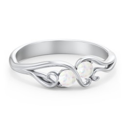 Swirl of Style Birthstone Ring