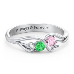 Swirl of Style Birthstone Ring