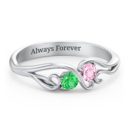 Swirl of Style Birthstone Ring