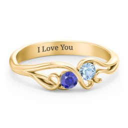Swirl of Style Birthstone Ring