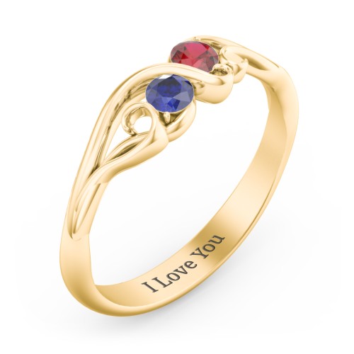 Swirl of Style Birthstone Ring