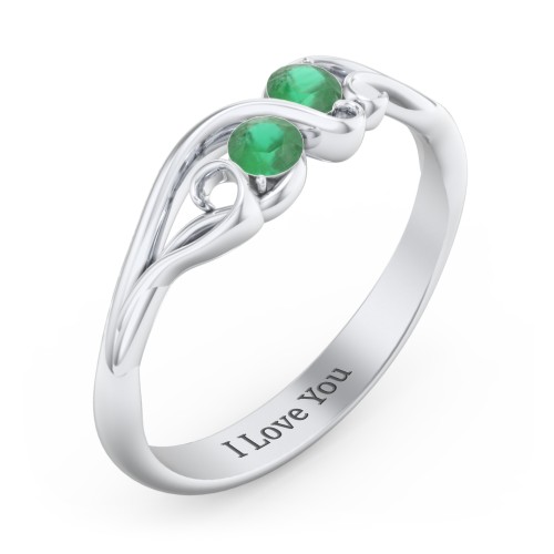 Swirl of Style Birthstone Ring