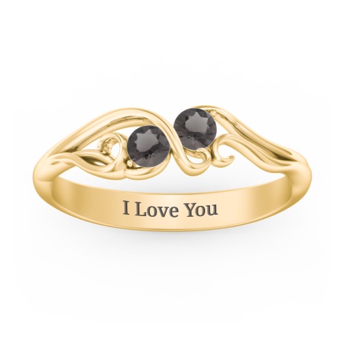 Swirl of Style Birthstone Ring
