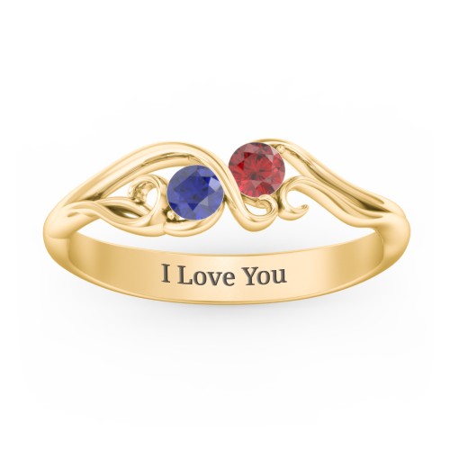 Swirl of Style Birthstone Ring