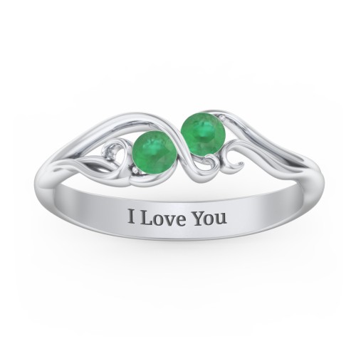 Swirl of Style Birthstone Ring