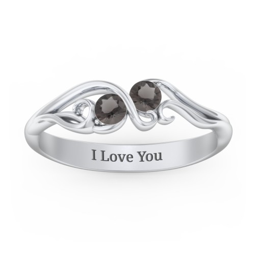 Swirl of Style Birthstone Ring