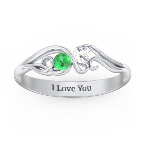 Swirl of Style Birthstone Ring