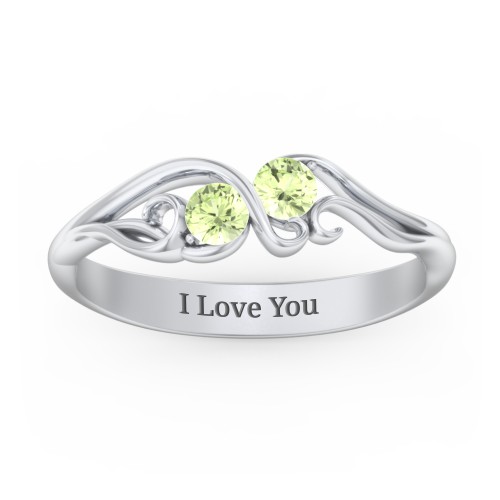 Swirl of Style Birthstone Ring