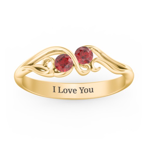 Swirl of Style Birthstone Ring