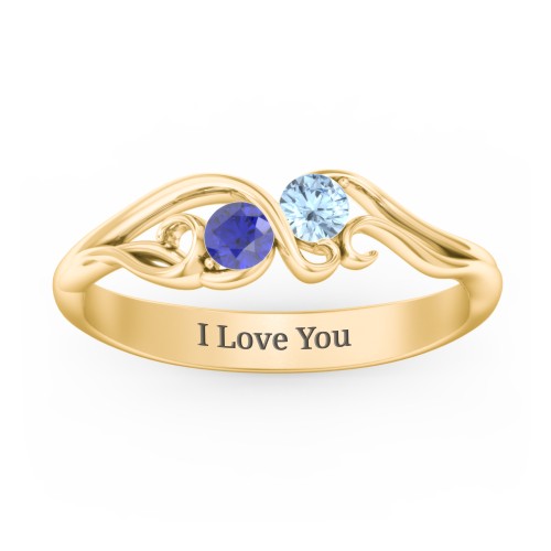 Swirl of Style Birthstone Ring