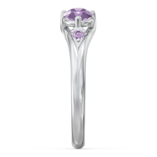 Darling Duo Double Gemstone Ring – Sterling Silver with Alexandrite