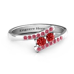 Moment We Met Two Stone Ring in 925 Sterling Silver