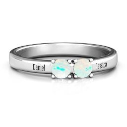 Meet In The Middle Two Stone Ring