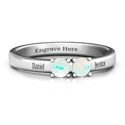 Meet In The Middle Two Stone Ring