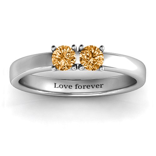 Meet In The Middle Two Stone Ring