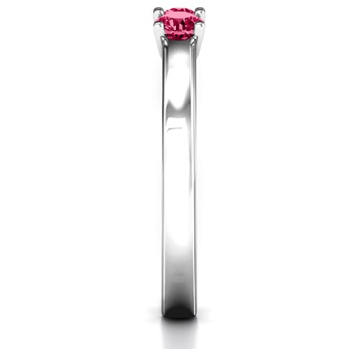 Meet In The Middle Two Stone Ring – Sterling Silver with Ruby