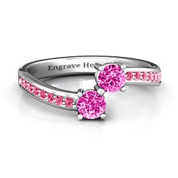 Elegant Accent Two Stone Ring