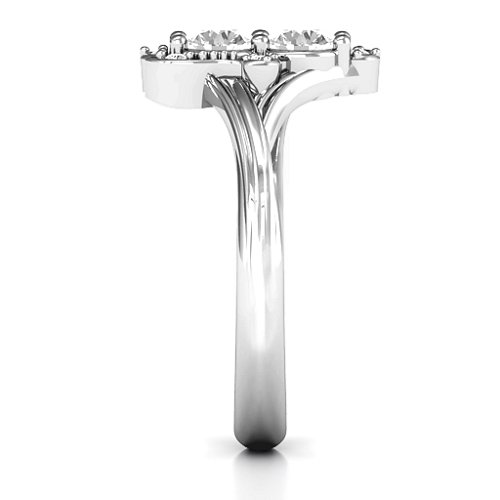 Sense of Style Two Stone Ring – Sterling Silver with White Sapphire and White Premium Zirconia