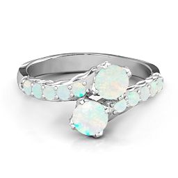 Intricate Infinity Two Stone Ring