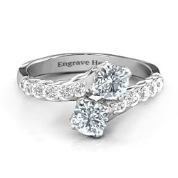 Intricate Infinity Two Stone Ring