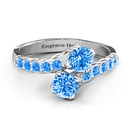 Intricate Infinity Two Stone Ring