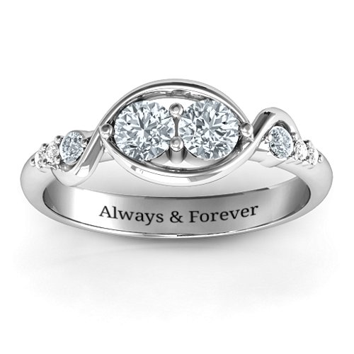 Classic Curves Two-Stone Ring