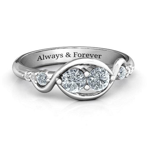 Classic Curves Two-Stone Ring