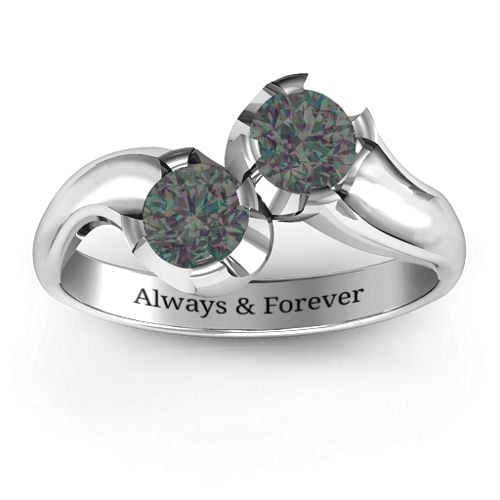Two Stone Sparkle Ring