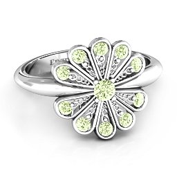 Pretty As A Peacock Ring in 925 Sterling Silver with Peridot