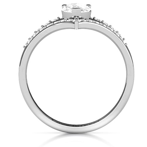 Point Of Elegance Ring – Sterling Silver with White Premium Zirconia