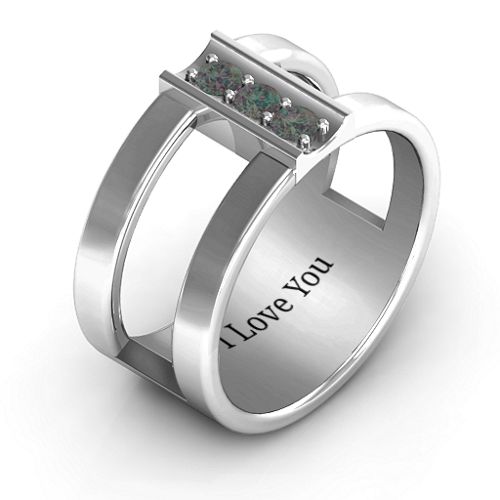 Layers Of Love Ring – Sterling Silver with Alexandrite