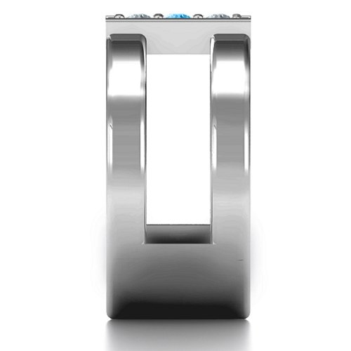 Layers Of Love Ring – Sterling Silver with Cubic Zirconia and Blue Topaz