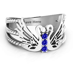 Sparkling Swan Ring