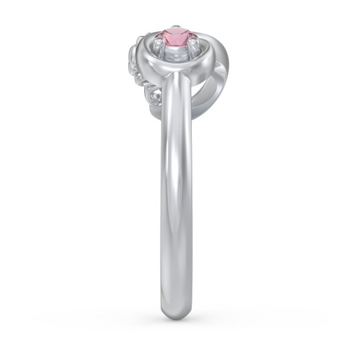 Infinite Bond Mum Ring – Sterling Silver with Pink Tourmaline