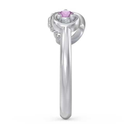 Infinite Bond Mum Ring – Sterling Silver with Amethyst