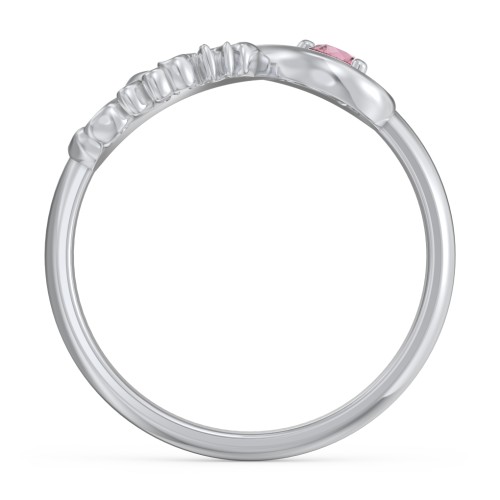 Infinite Bond Mum Ring – Sterling Silver with Pink Tourmaline