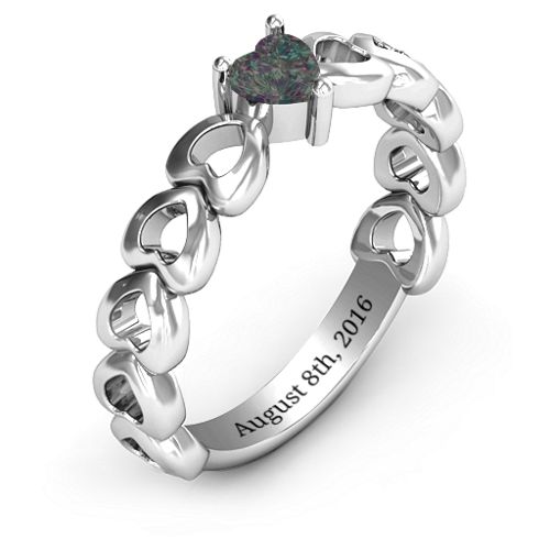 Enchanting Love Promise Ring – Sterling Silver with Alexandrite