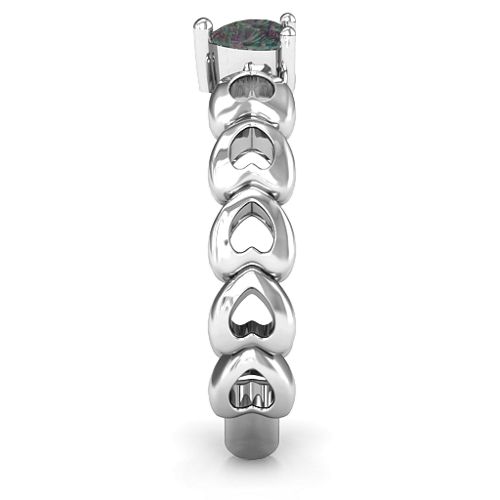 Enchanting Love Promise Ring – Sterling Silver with Alexandrite